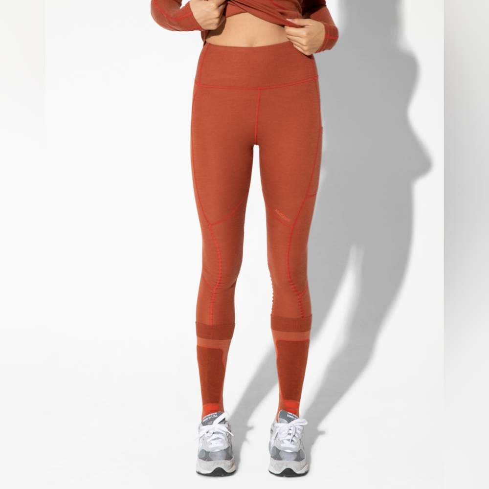 Halfdays Hallie Midweight Merino Legging Small - Rust